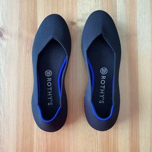 Rothys The Flat in Black Solid 8.5